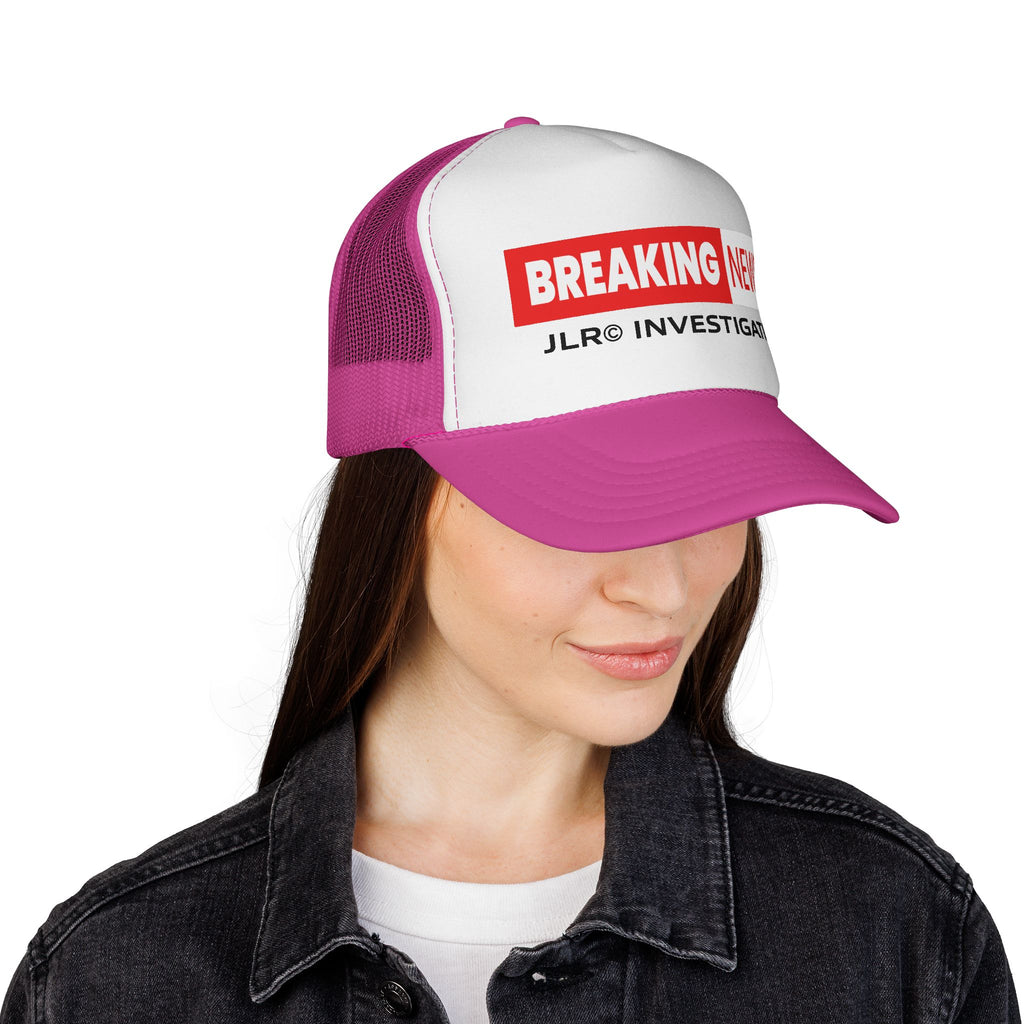 Trucker Cap — "Breaking News: JLR© Investigates Retro Mesh Hat