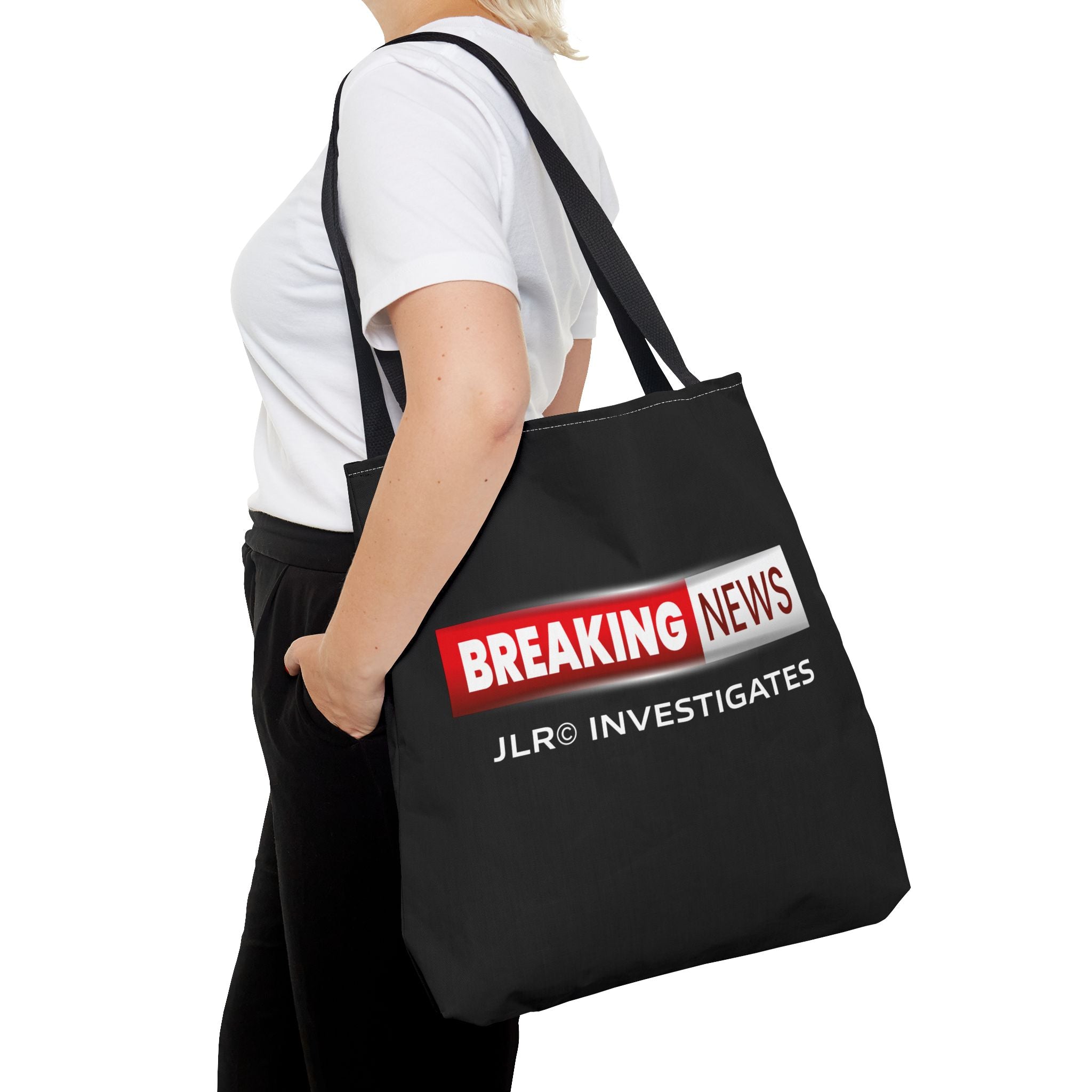 Breaking News Tote Bag — JLR© Investigates Logo Tote
