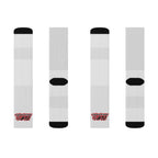 Sublimated Crew Socks — JLR© Investigates Logo