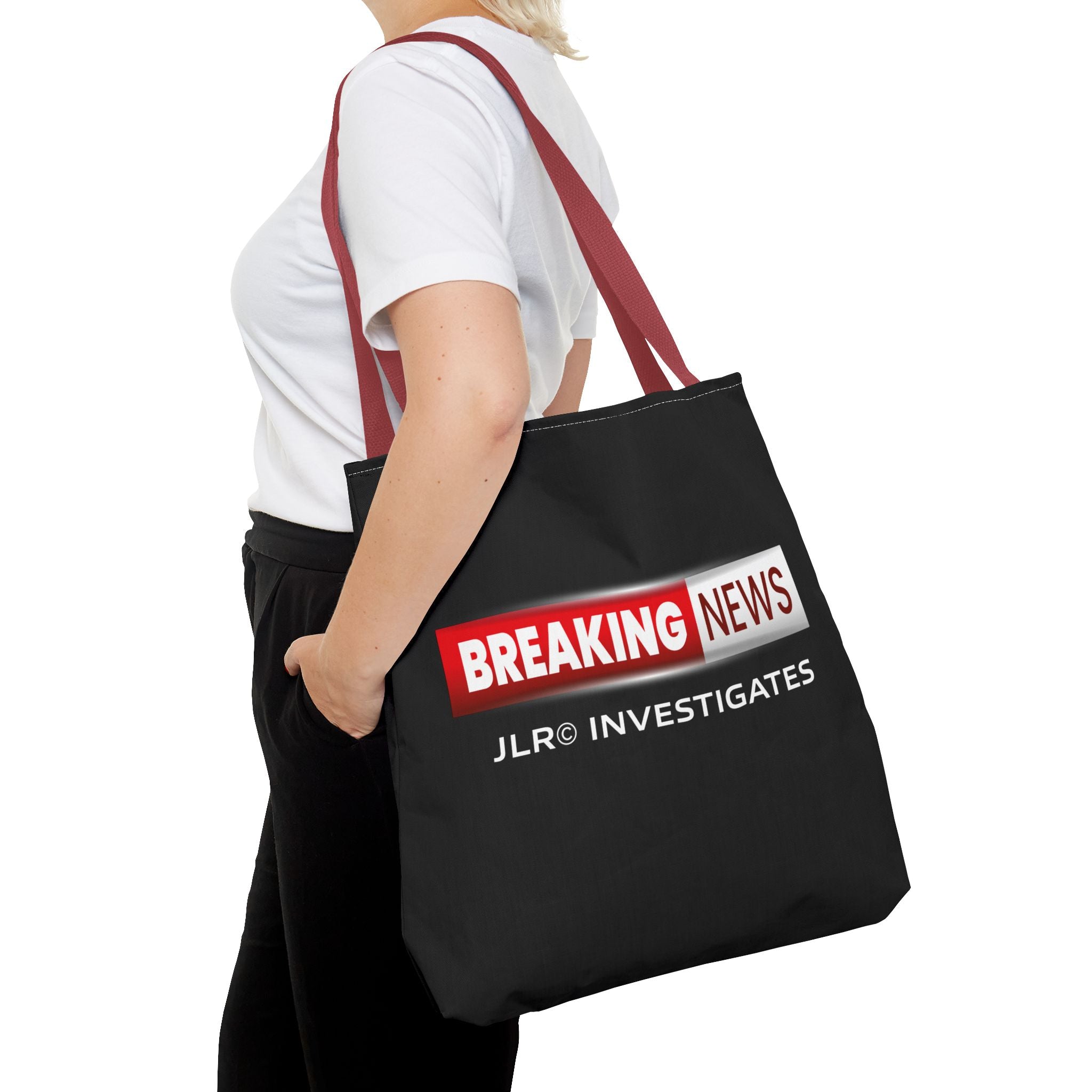 Breaking News Tote Bag — JLR© Investigates Logo Tote