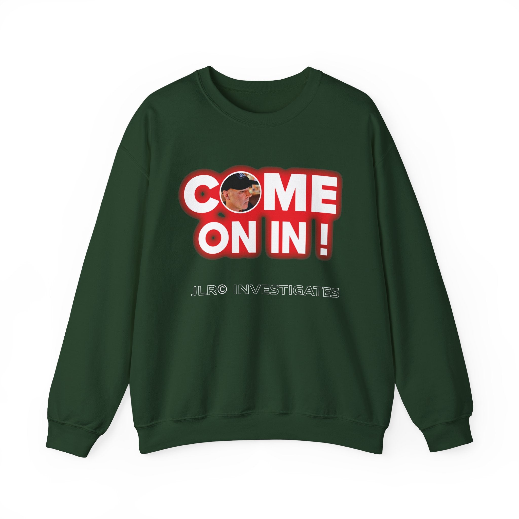 Come On In! JLR© Investigates Unisex Heavy Blend™ Crewneck Sweatshirt