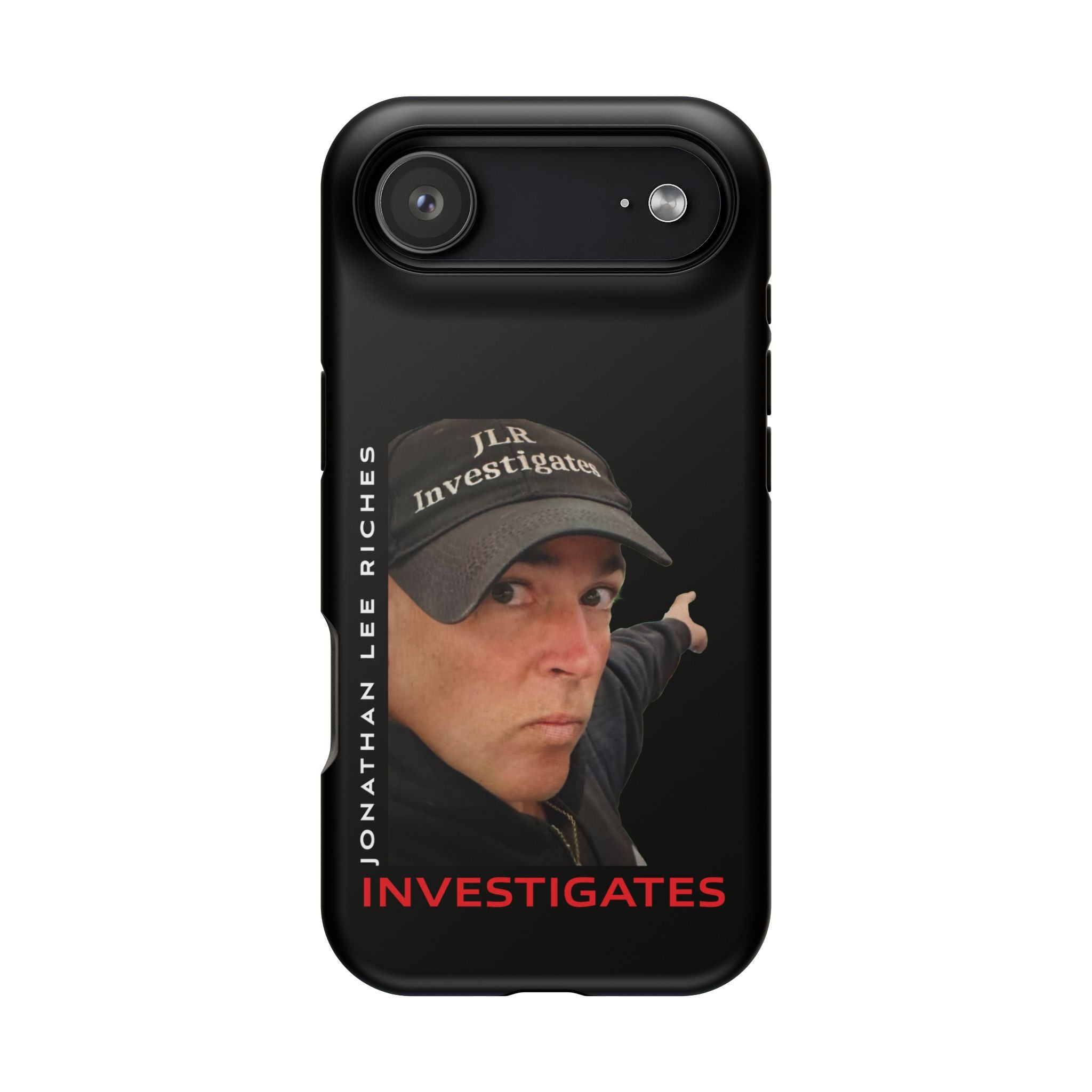 Phone Case — 'JLR© Investigates' Magnetic Impact-Resistant Case with Jonathan Lee Riches Portrait