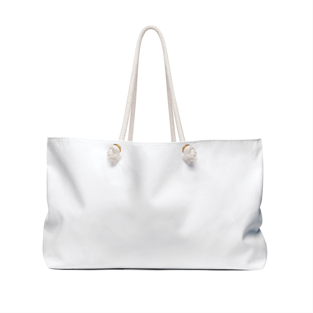 Always On Assignment Weekender Bag – JLR© Investigates, white, back standing view with rope handles