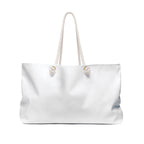 Always On Assignment Weekender Bag – JLR© Investigates, white, back standing view with rope handles