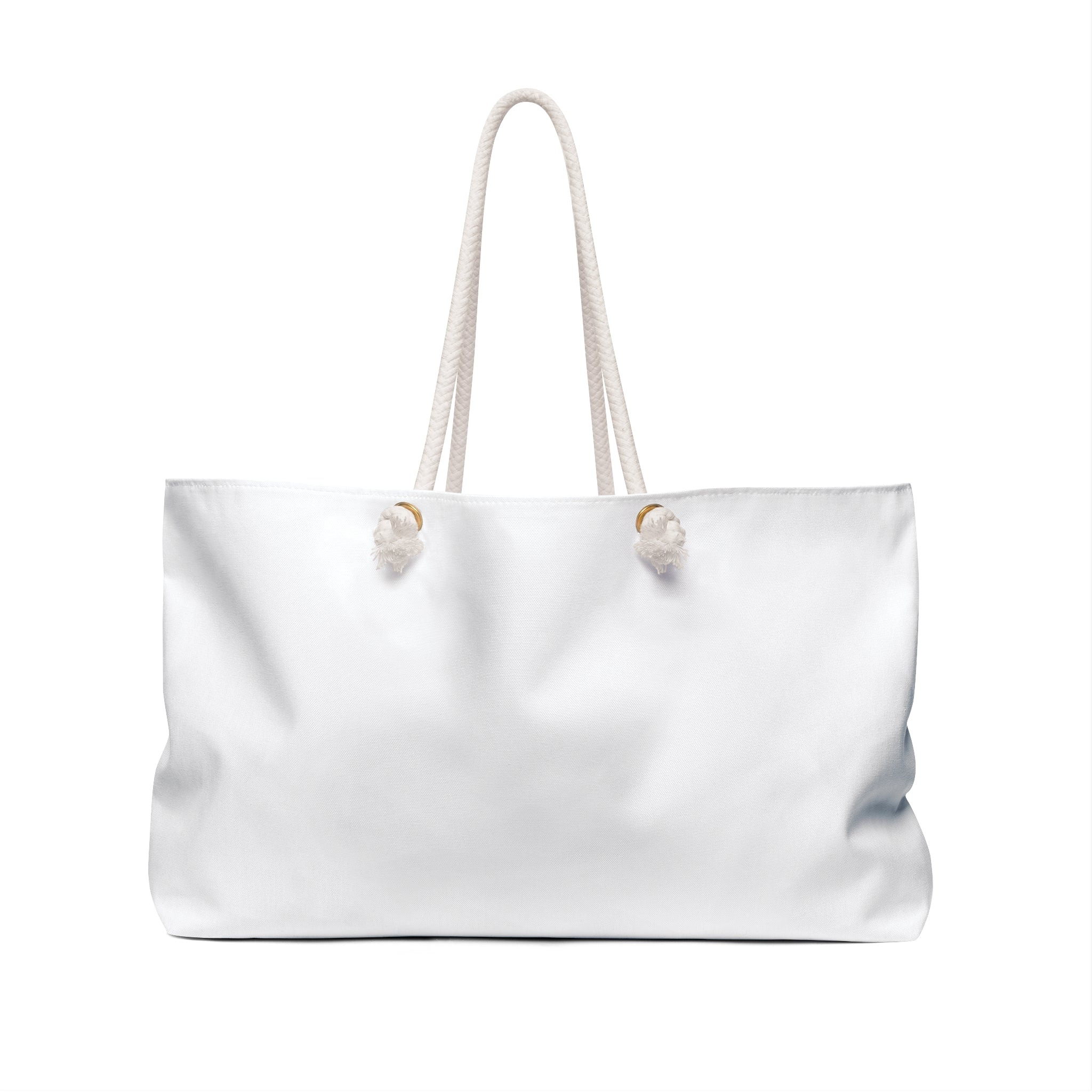 Always On Assignment Weekender Bag – JLR© Investigates, white, back standing view with rope handles