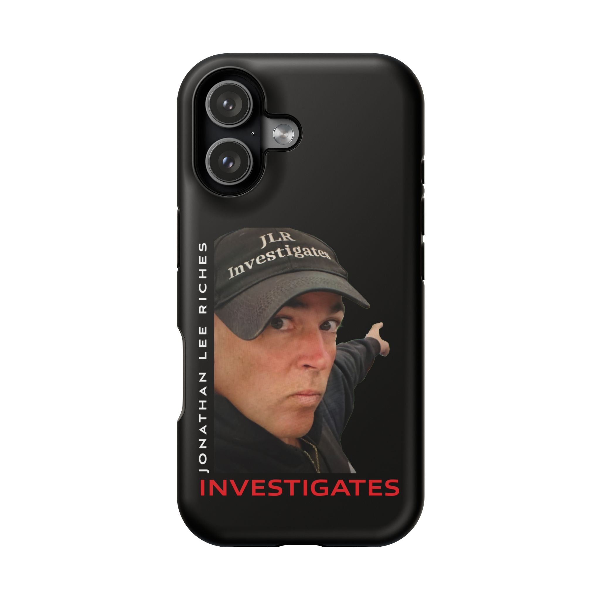 Phone Case — 'JLR© Investigates' Magnetic Impact-Resistant Case with Jonathan Lee Riches Portrait
