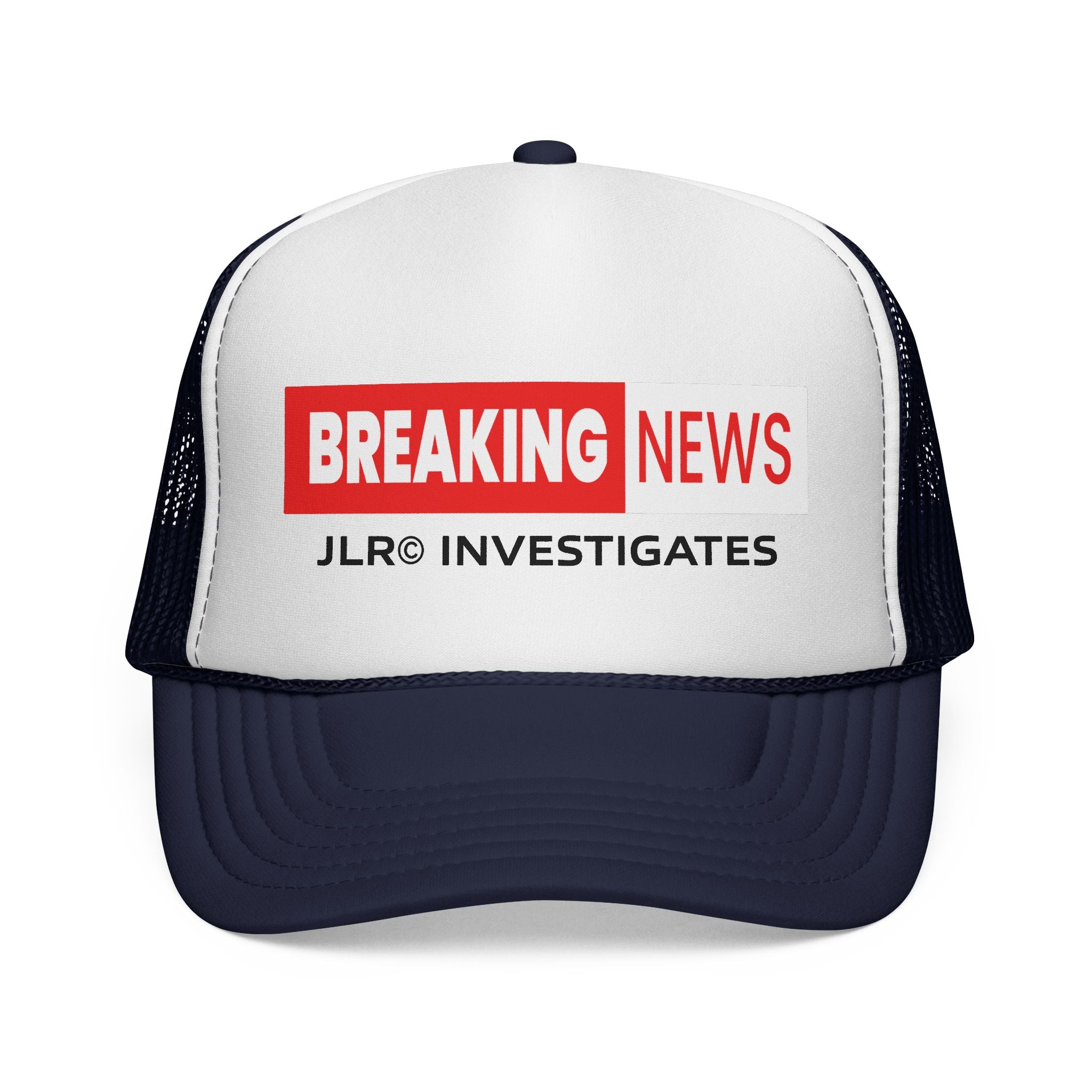 Trucker Cap — "Breaking News: JLR© Investigates Retro Mesh Hat