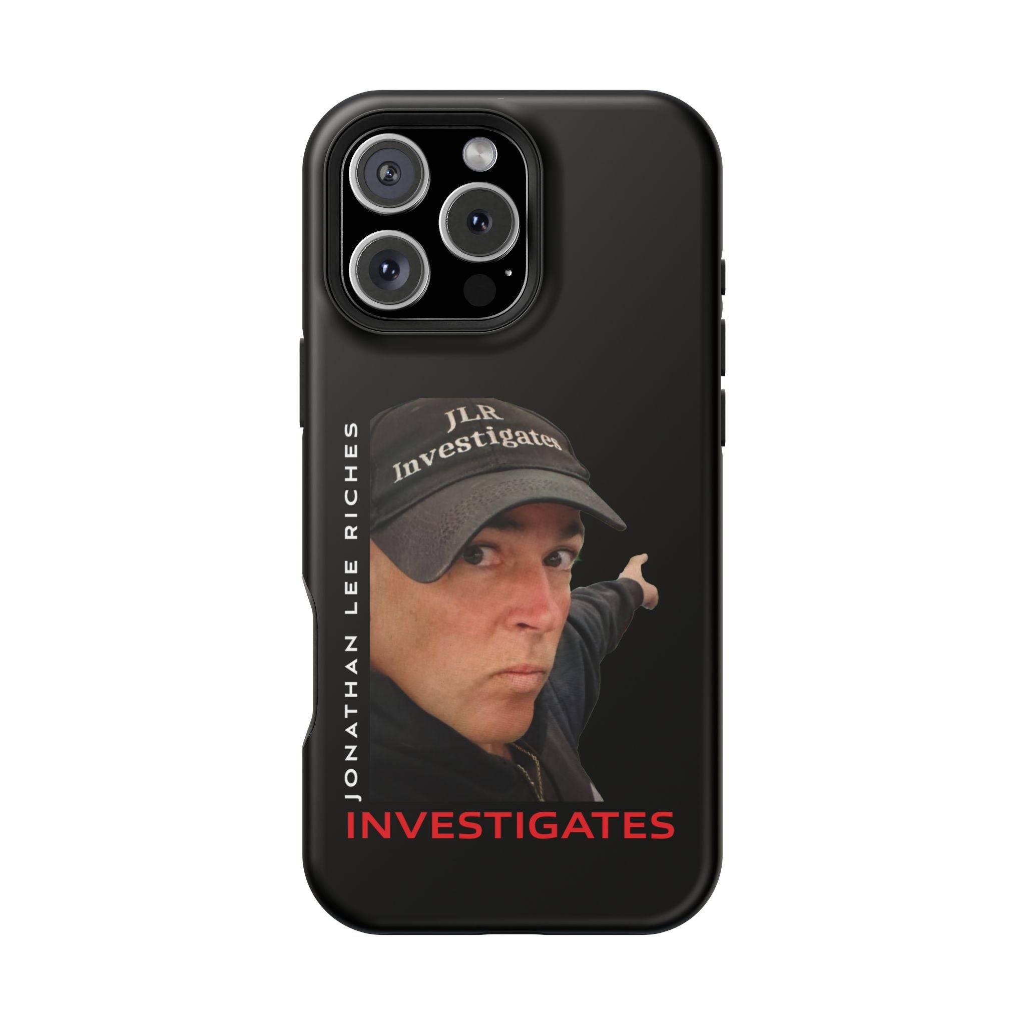 Phone Case — 'JLR© Investigates' Magnetic Impact-Resistant Case with Jonathan Lee Riches Portrait