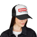 Trucker Cap — "Breaking News: JLR© Investigates Retro Mesh Hat