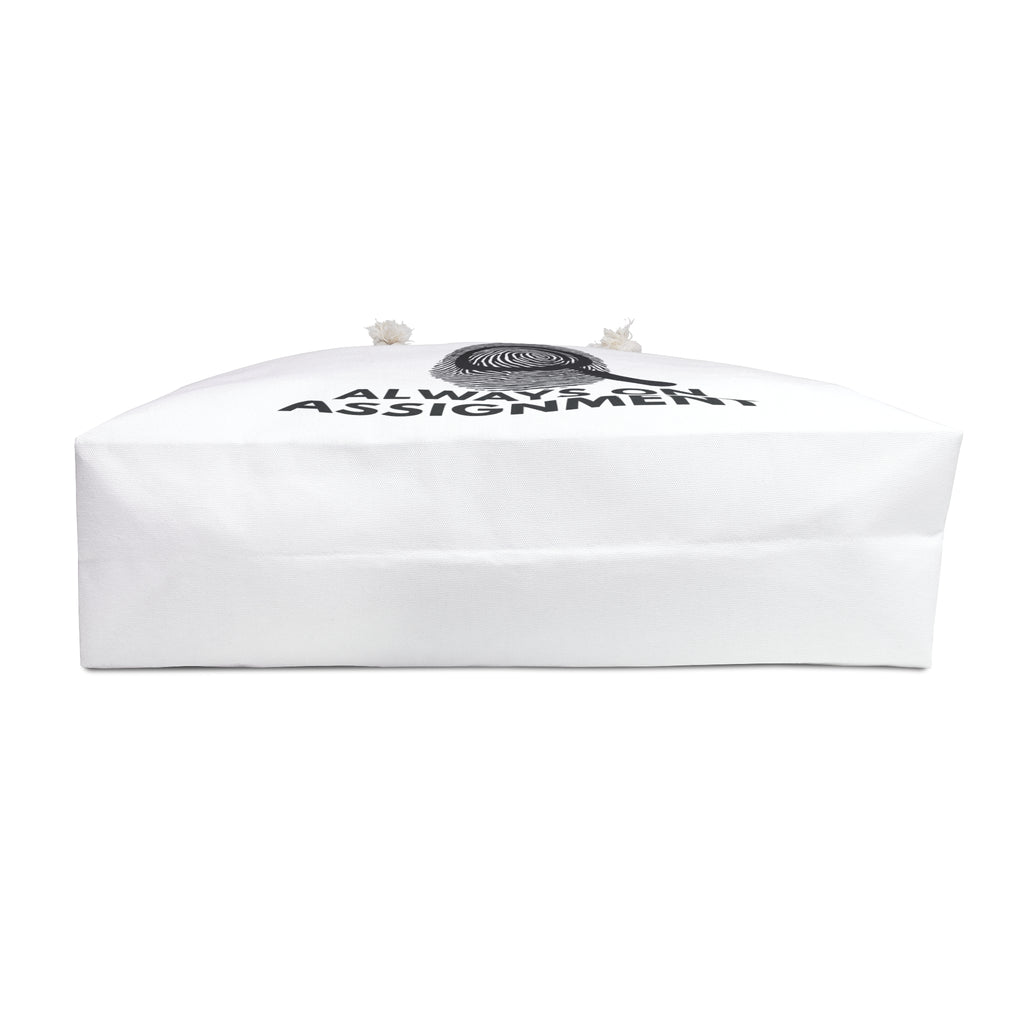 Always On Assignment Weekender Bag – JLR© Investigates, white, flat lay view