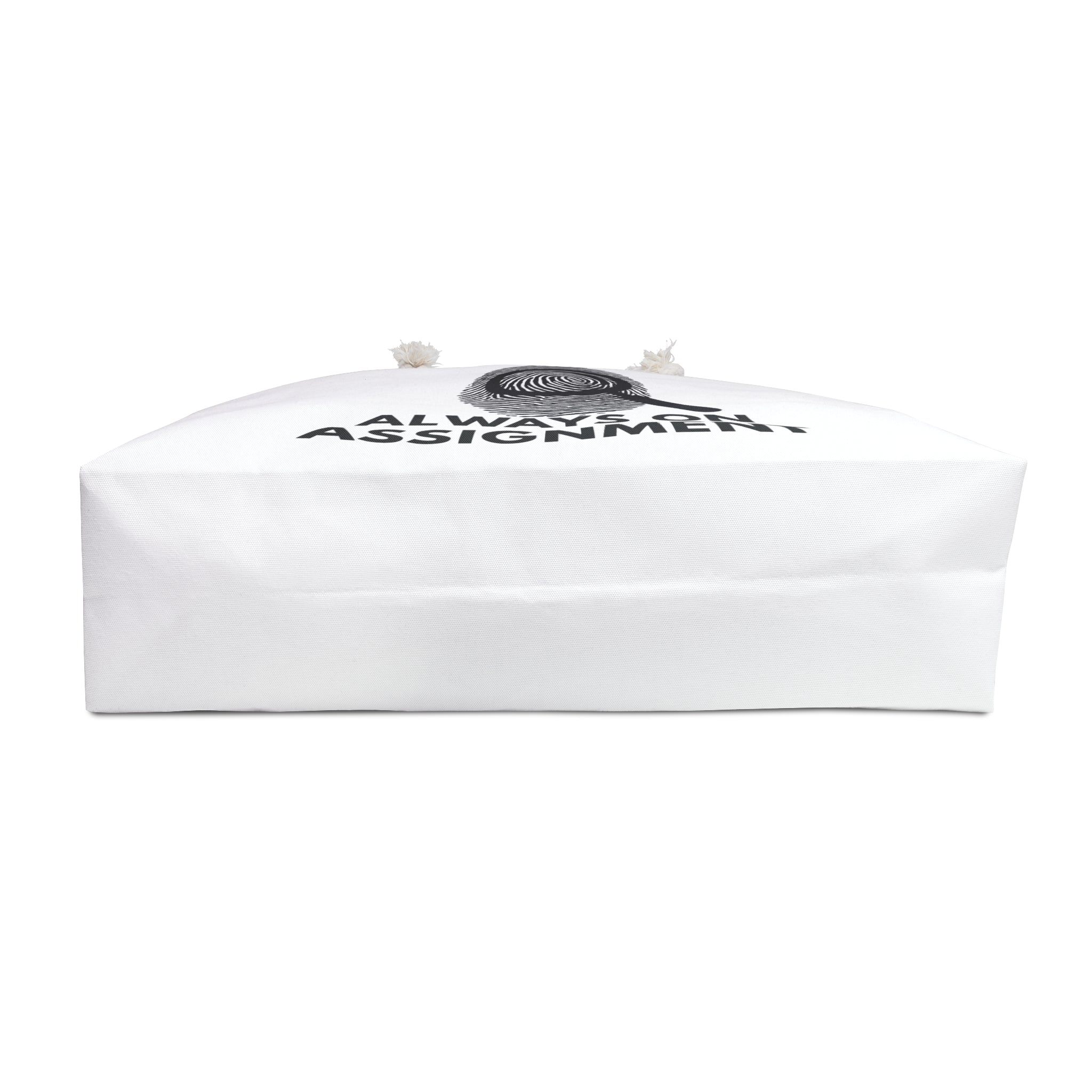 Always On Assignment Weekender Bag – JLR© Investigates, white, flat lay view