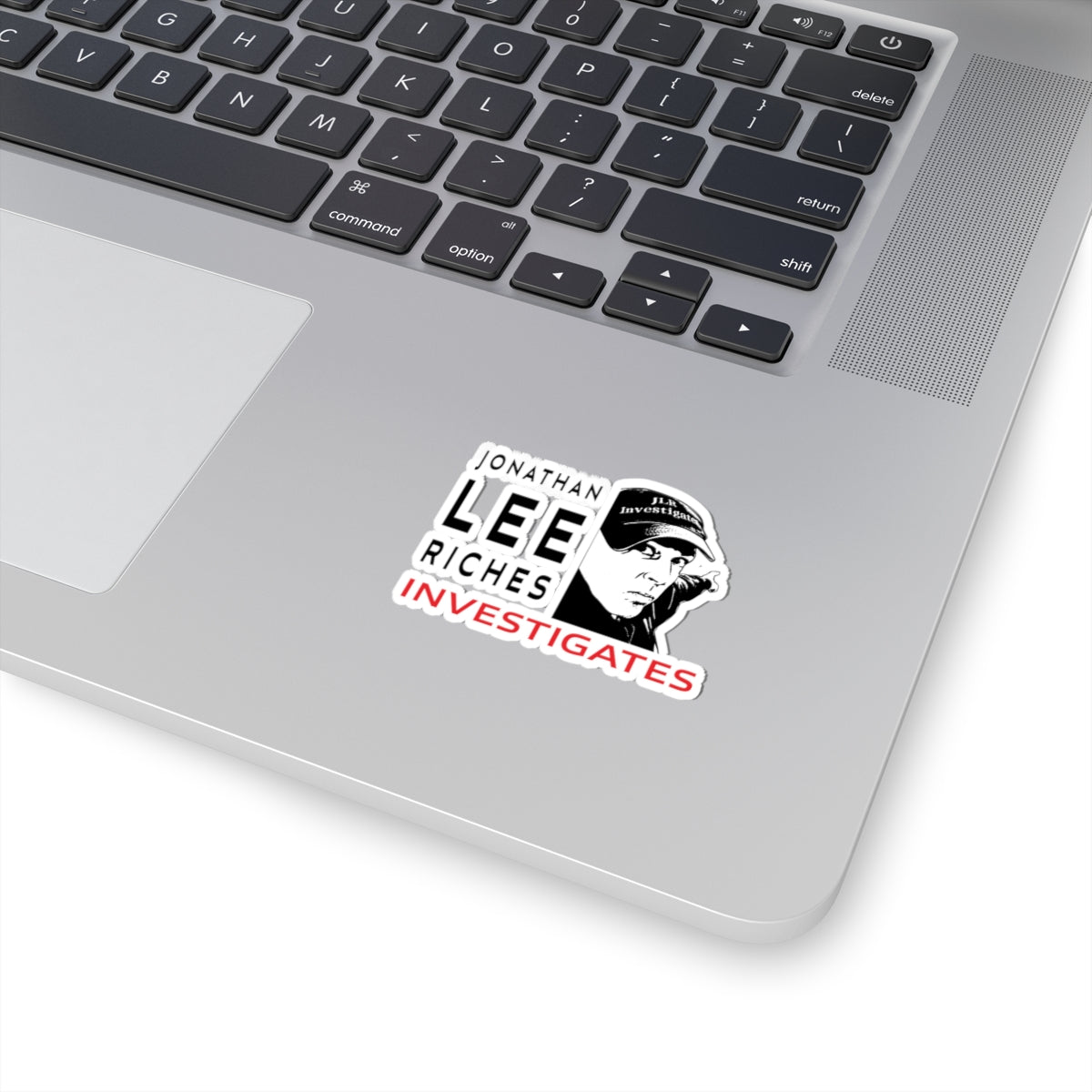 Jonathan Lee Riches Investigates Sticker — Kiss-Cut Laptop Decal