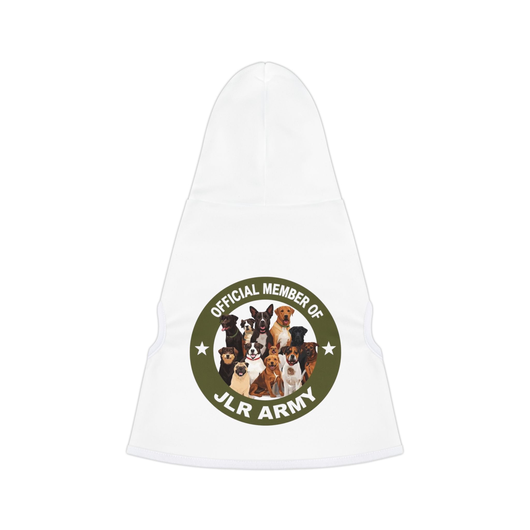 Pet Hoodie — "Official Member of JLR Army" Dog & Cat Military-Style Pet Hoodie