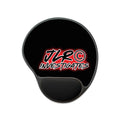 Mouse Pad with Wrist Rest — JLR© Investigates Logo Ergonomic Gaming Desk Mat