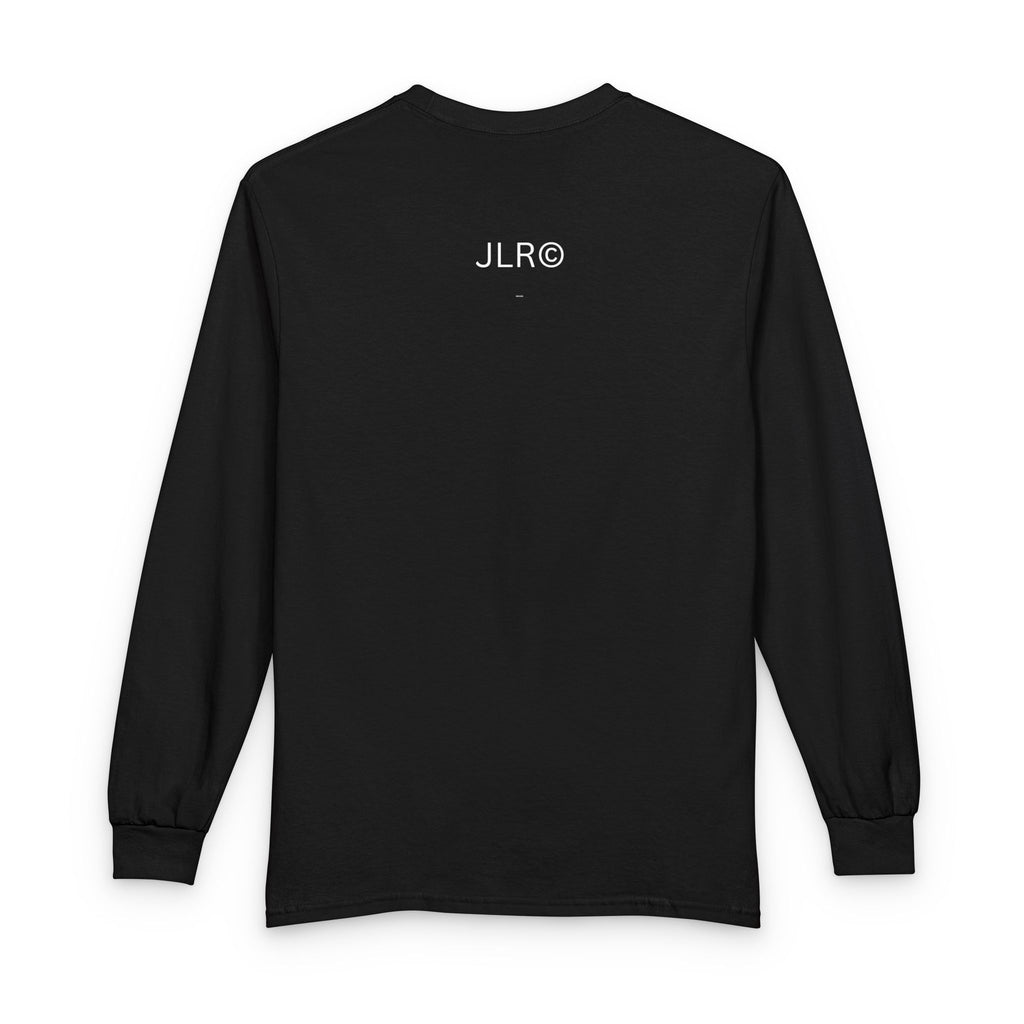 Whackadoodle Halloween Long Sleeve T-Shirt in Black — back view with JLR© logo