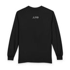 Whackadoodle Halloween Long Sleeve T-Shirt in Black — back view with JLR© logo