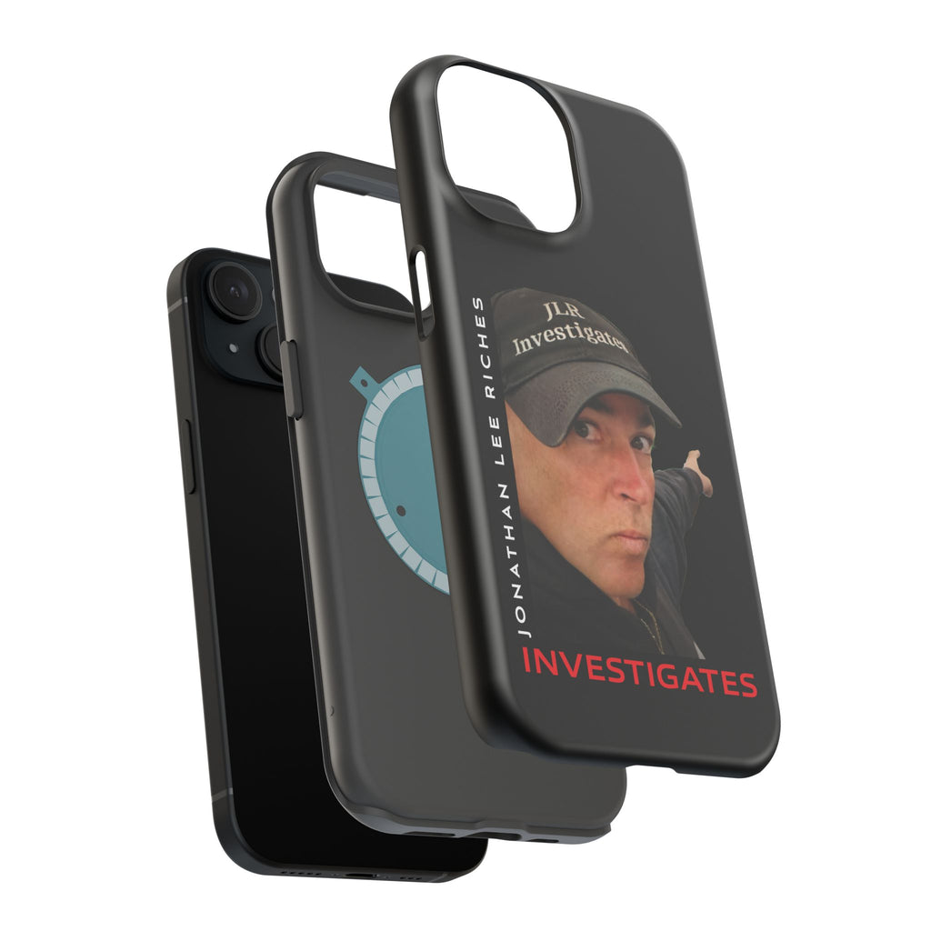 Phone Case — 'JLR© Investigates' Magnetic Impact-Resistant Case with Jonathan Lee Riches Portrait