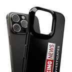 Slim Phone Case — "Breaking News" JLR© Investigates Graphic