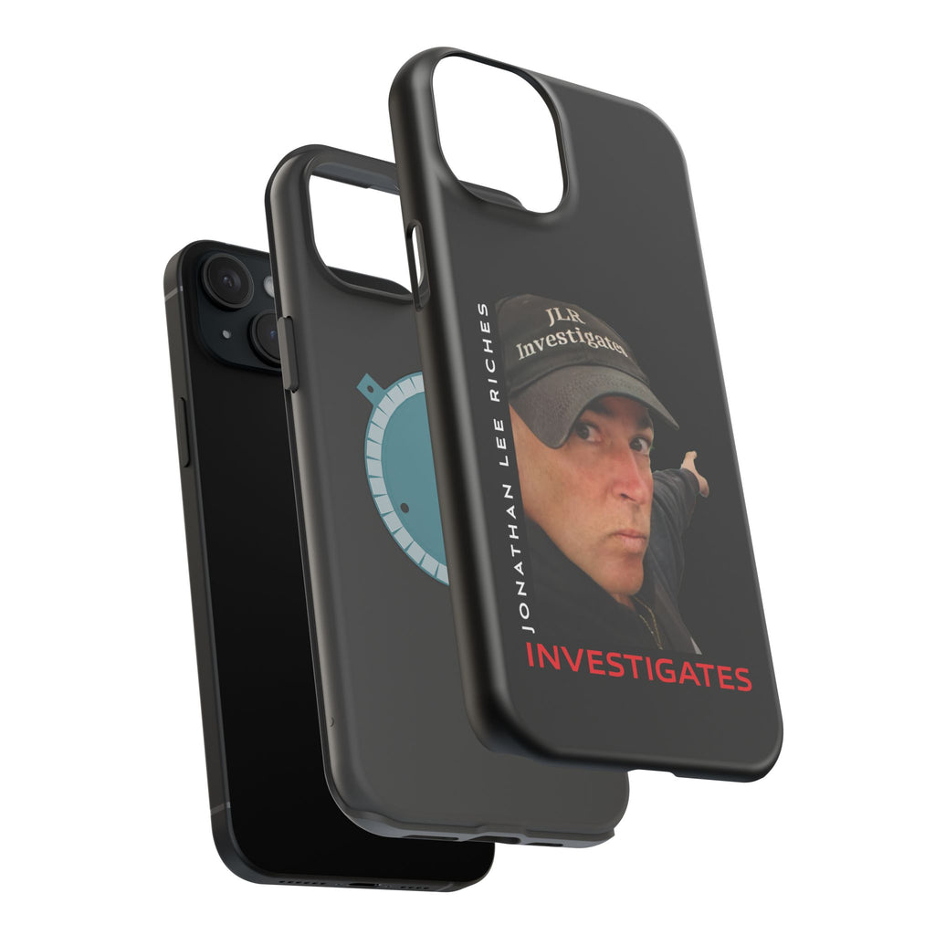 Phone Case — 'JLR© Investigates' Magnetic Impact-Resistant Case with Jonathan Lee Riches Portrait