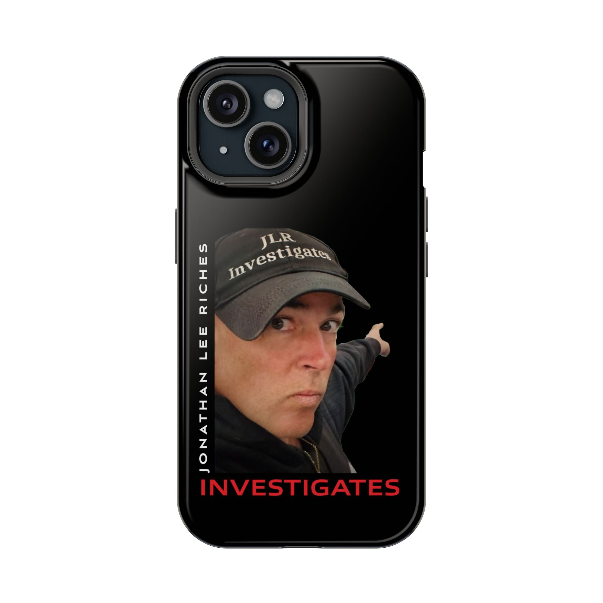 Phone Case — 'JLR© Investigates' Magnetic Impact-Resistant Case with Jonathan Lee Riches Portrait