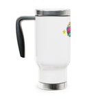Just Another Whackadoodle Wednesday thermos side view— bold JLR Investigates branded tumbler — JLR Investigate