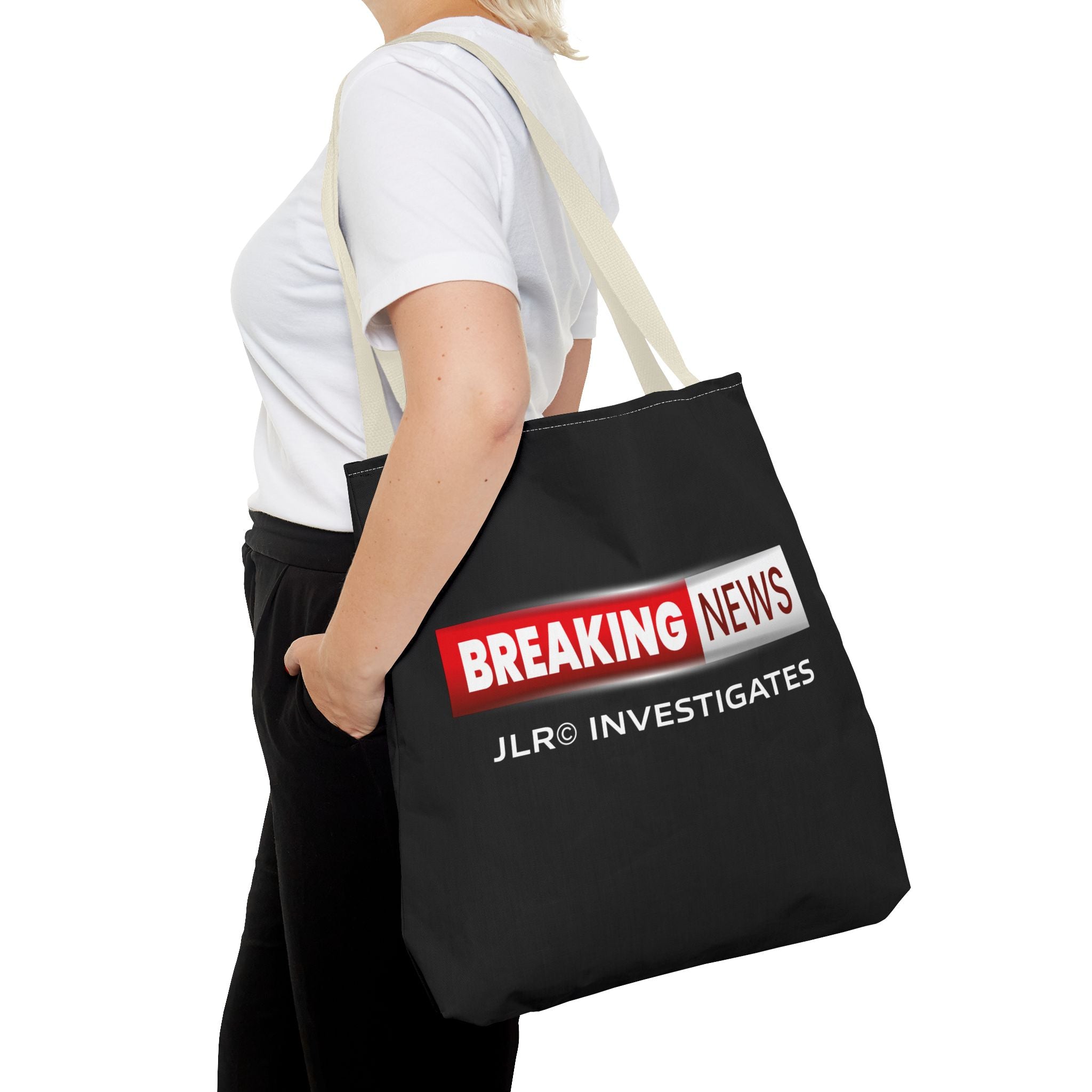 Breaking News Tote Bag — JLR© Investigates Logo Tote