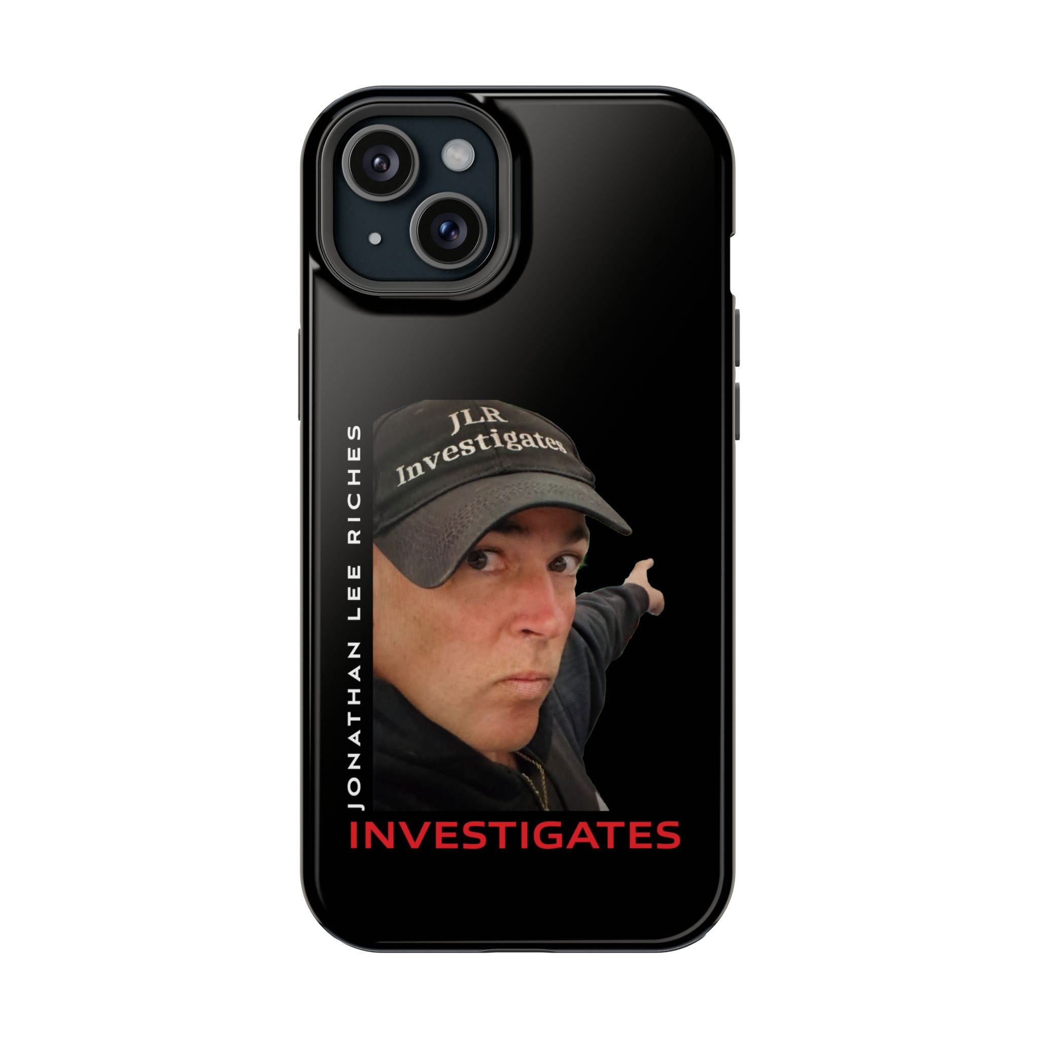 Phone Case — 'JLR© Investigates' Magnetic Impact-Resistant Case with Jonathan Lee Riches Portrait