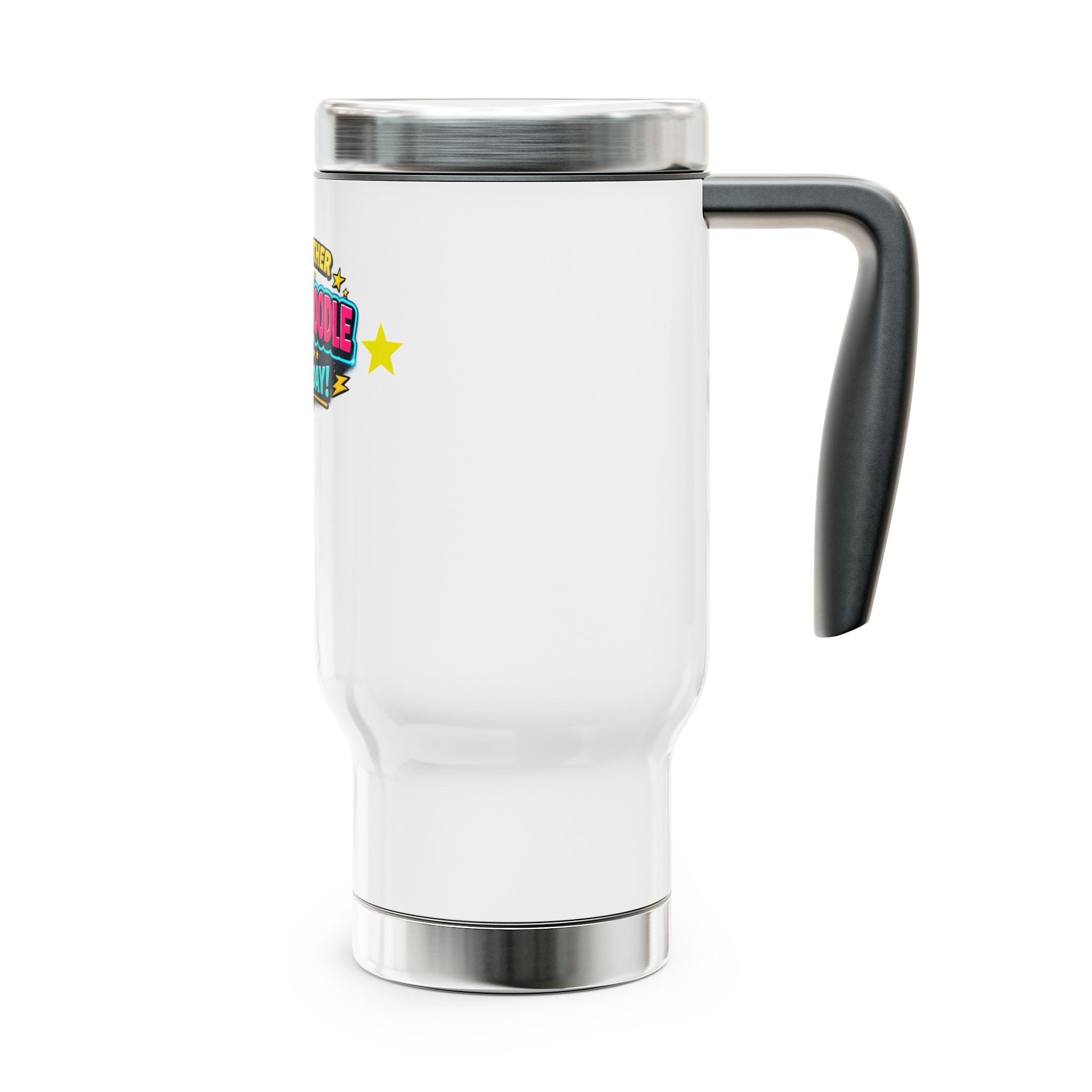 Just Another Whackadoodle Wednesday thermos side view— bold JLR Investigates branded tumbler — JLR Investigate