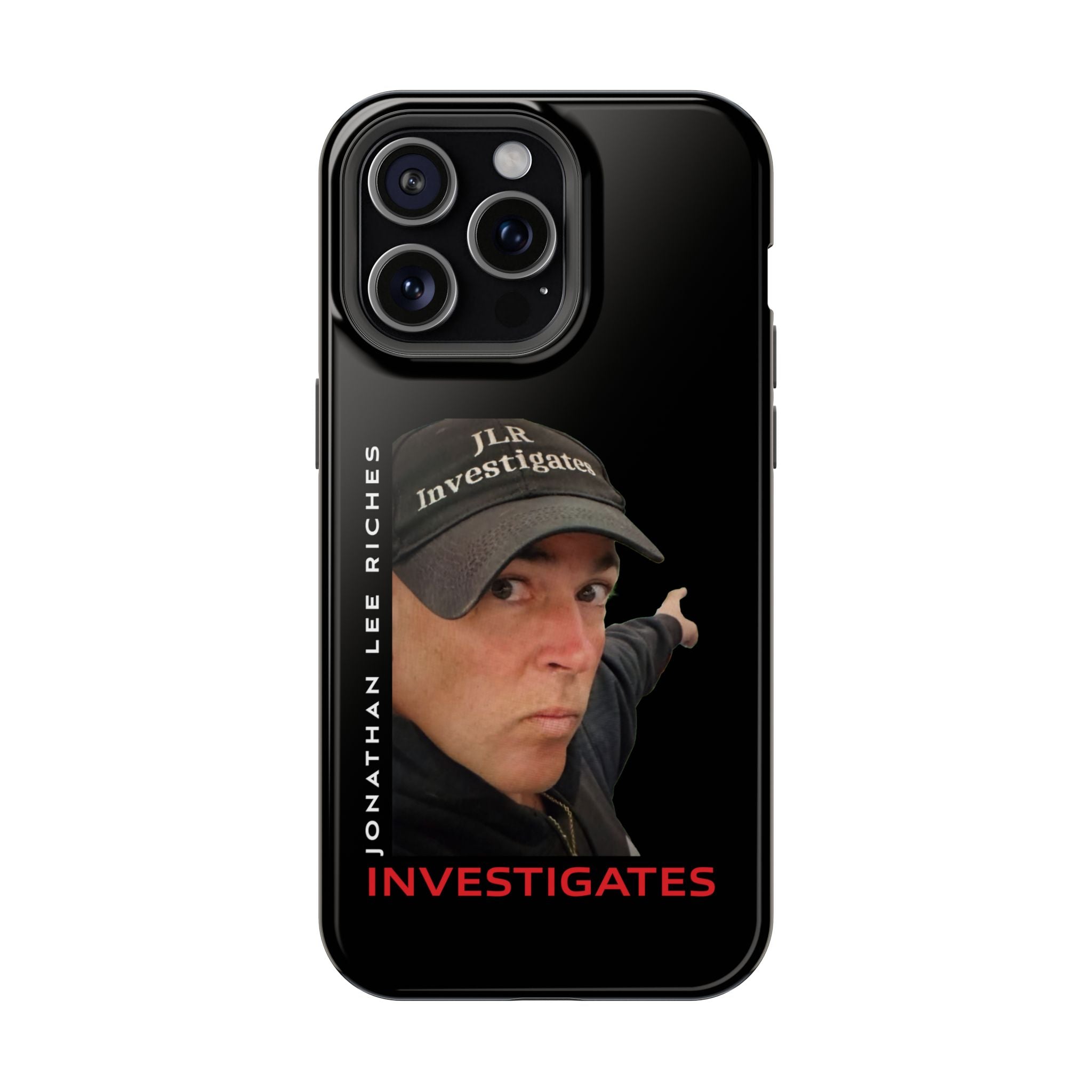 Phone Case — 'JLR© Investigates' Magnetic Impact-Resistant Case with Jonathan Lee Riches Portrait