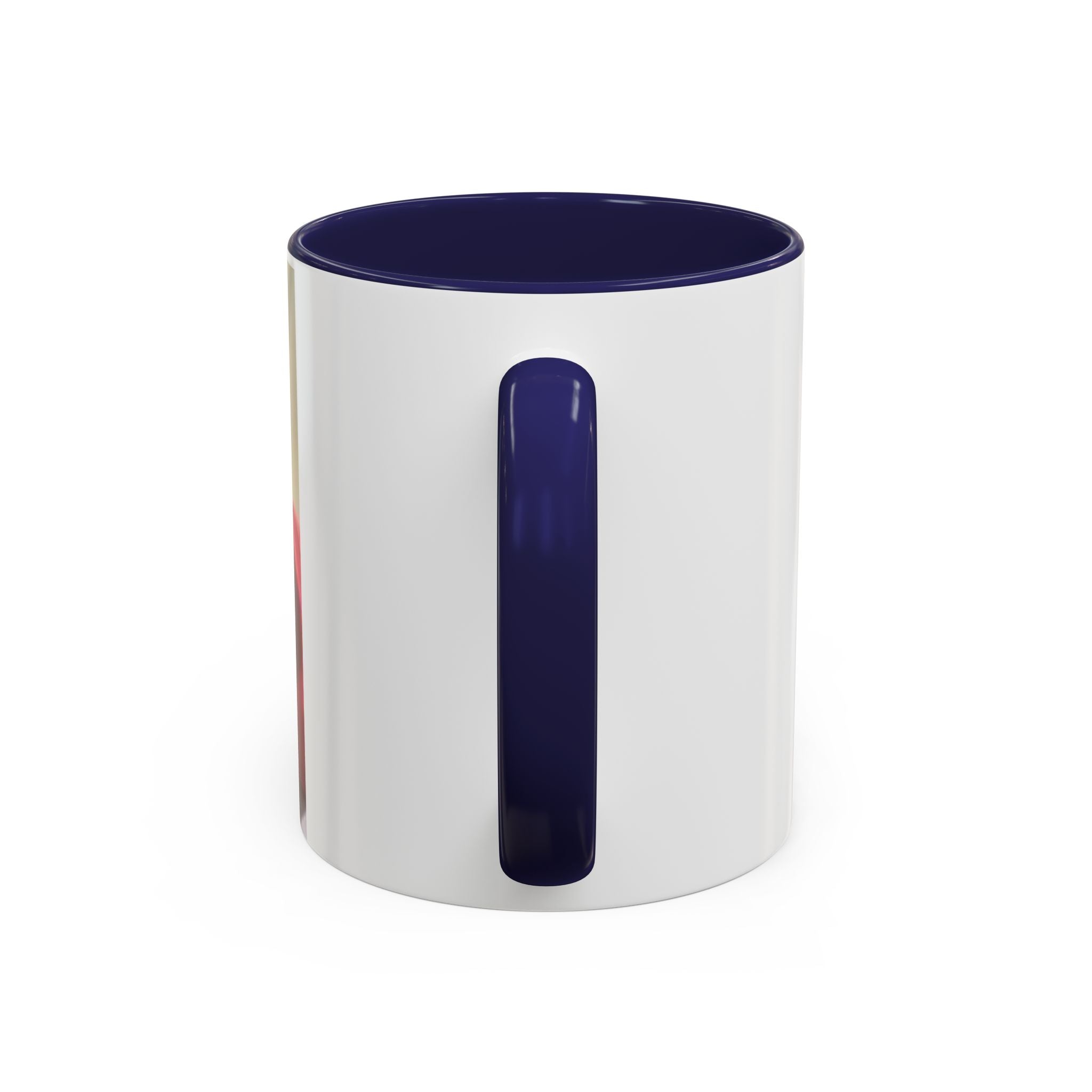 JLR Investigates and cat photo 11 oz ceramic mug — Navy interior and handle— JLR Investigates
