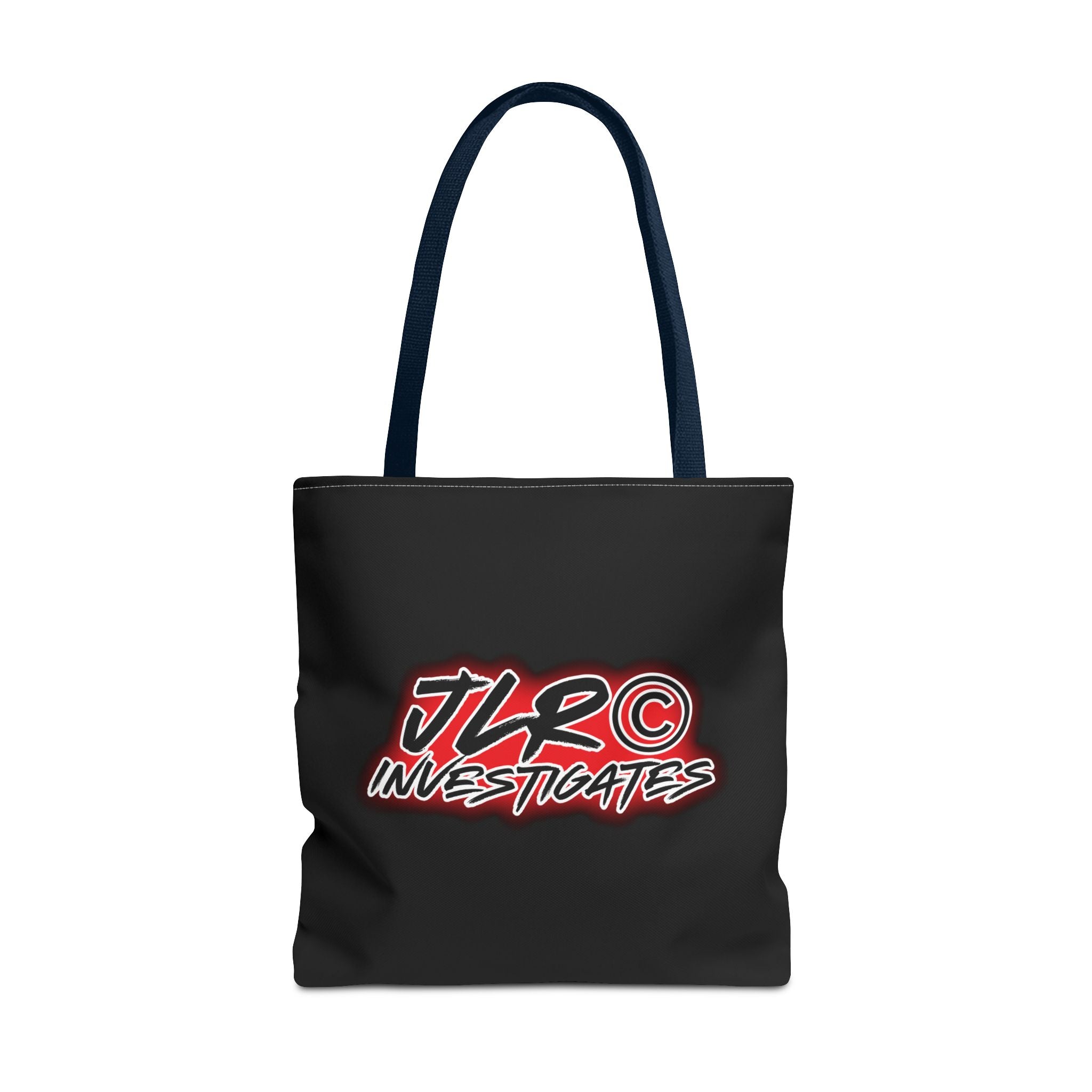 JLR© Investigates Logo Tote Bag — Black Branded Everyday Tote