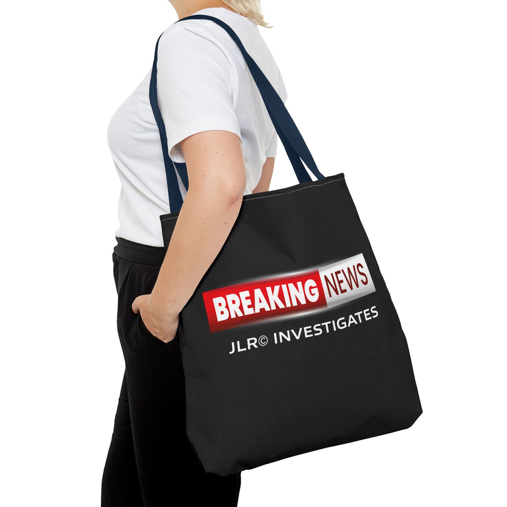 Breaking News Tote Bag — JLR© Investigates Logo Tote
