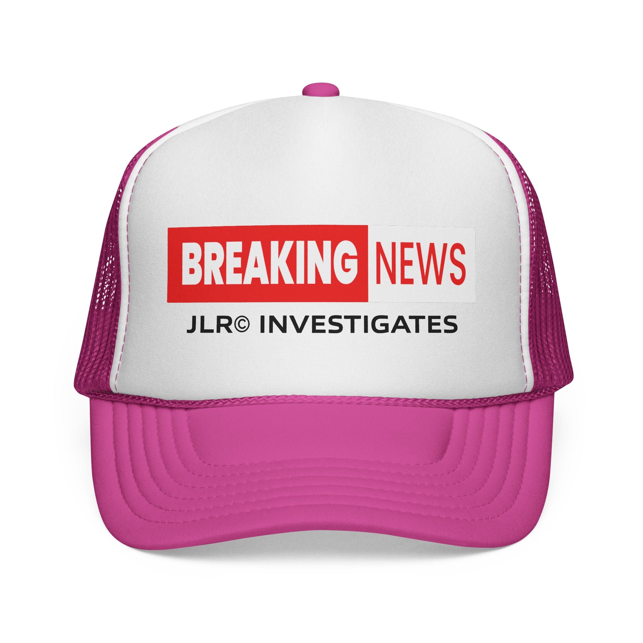 Trucker Cap — "Breaking News: JLR© Investigates Retro Mesh Hat