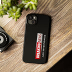 Slim Phone Case — "Breaking News" JLR© Investigates Graphic