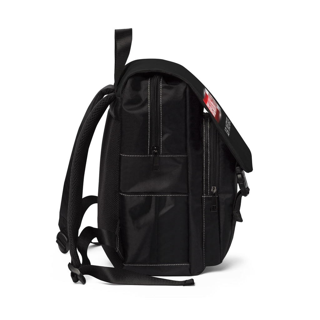 Breaking News Backpack — 'JLR© Investigates' Flap Casual Shoulder Backpack
