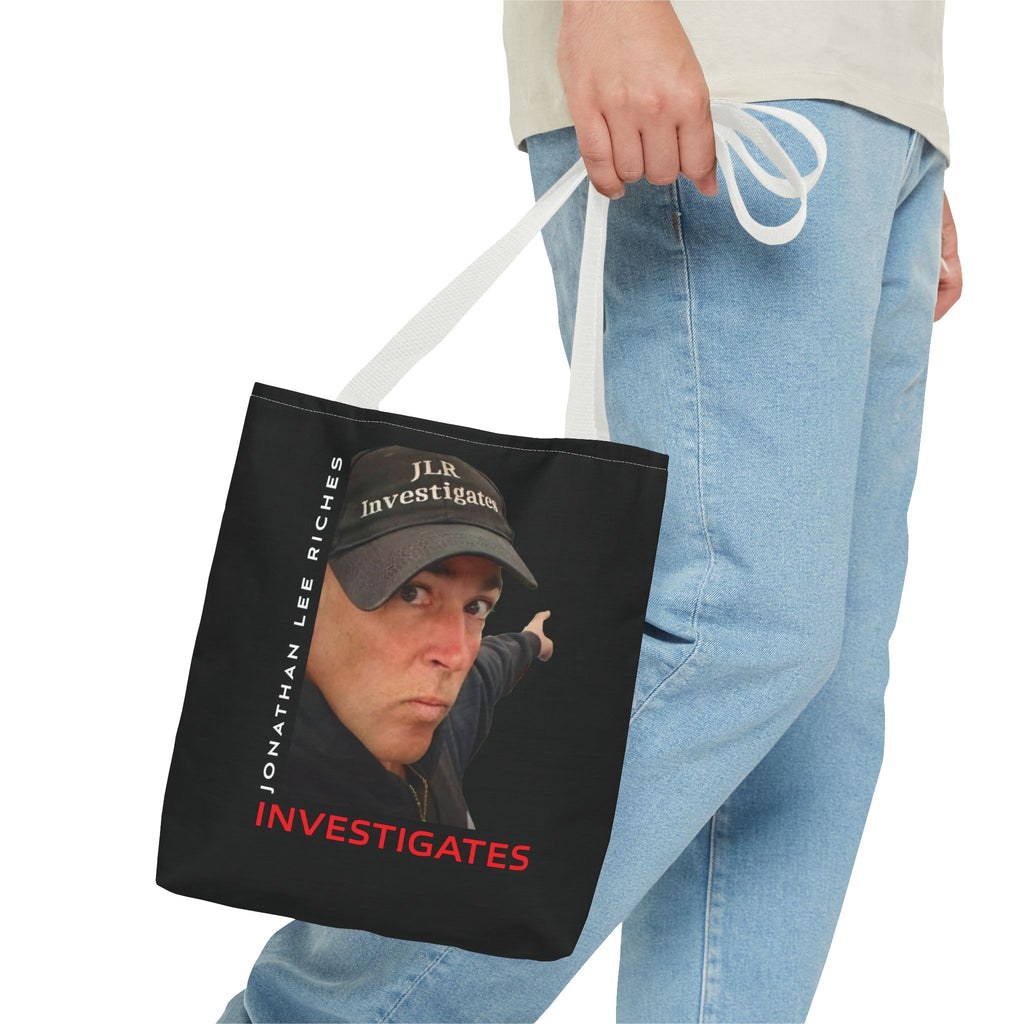 Jonathan Lee Riches Investigates Tote Bag — Investigative Podcast Host Photo Tote