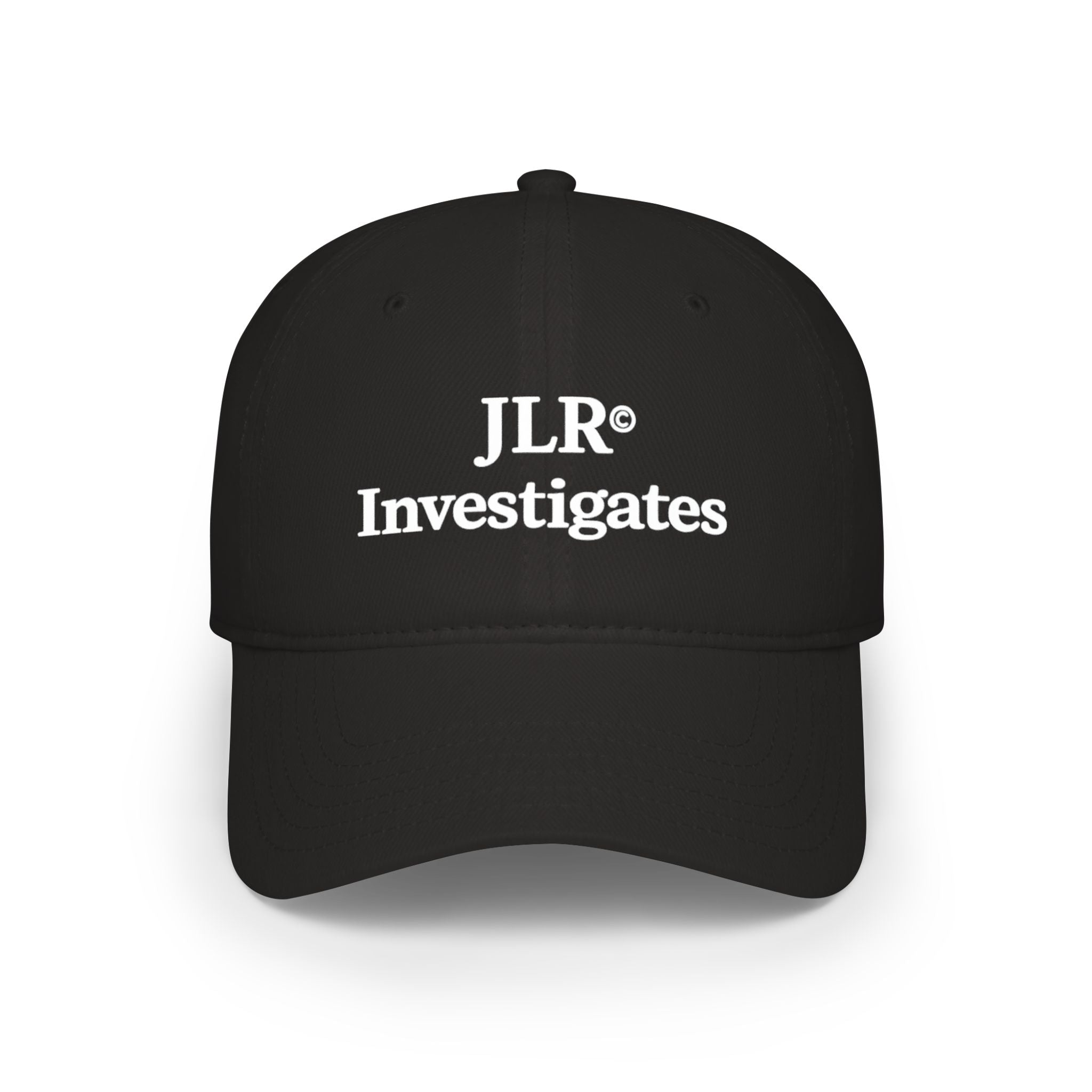 Retro JLR© Investigates Baseball Hat in black — front view