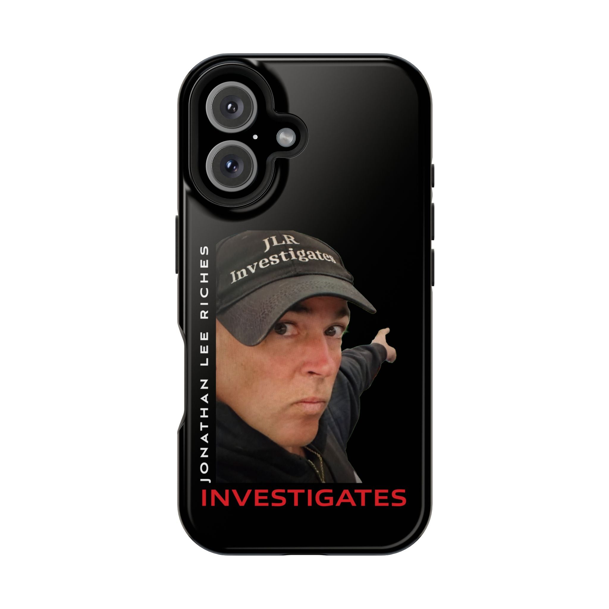 Phone Case — 'JLR© Investigates' Magnetic Impact-Resistant Case with Jonathan Lee Riches Portrait