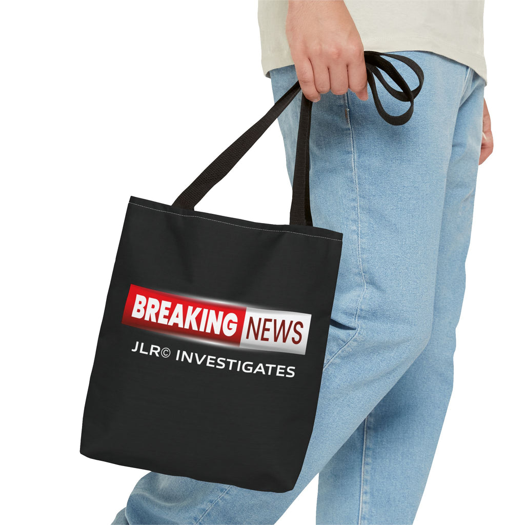 Breaking News Tote Bag — JLR© Investigates Logo Tote