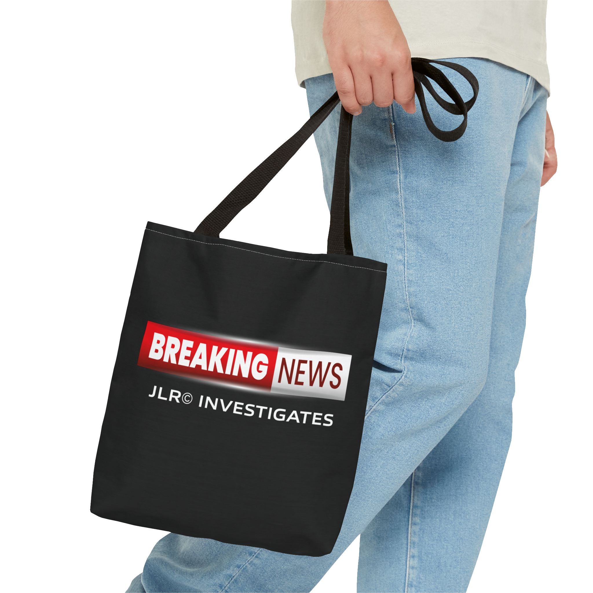 Breaking News Tote Bag — JLR© Investigates Logo Tote