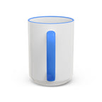 Whackadoodle Wednesday 15oz white ceramic coffee mug with blue rim and handle and bold graphic print — JLR Investigates