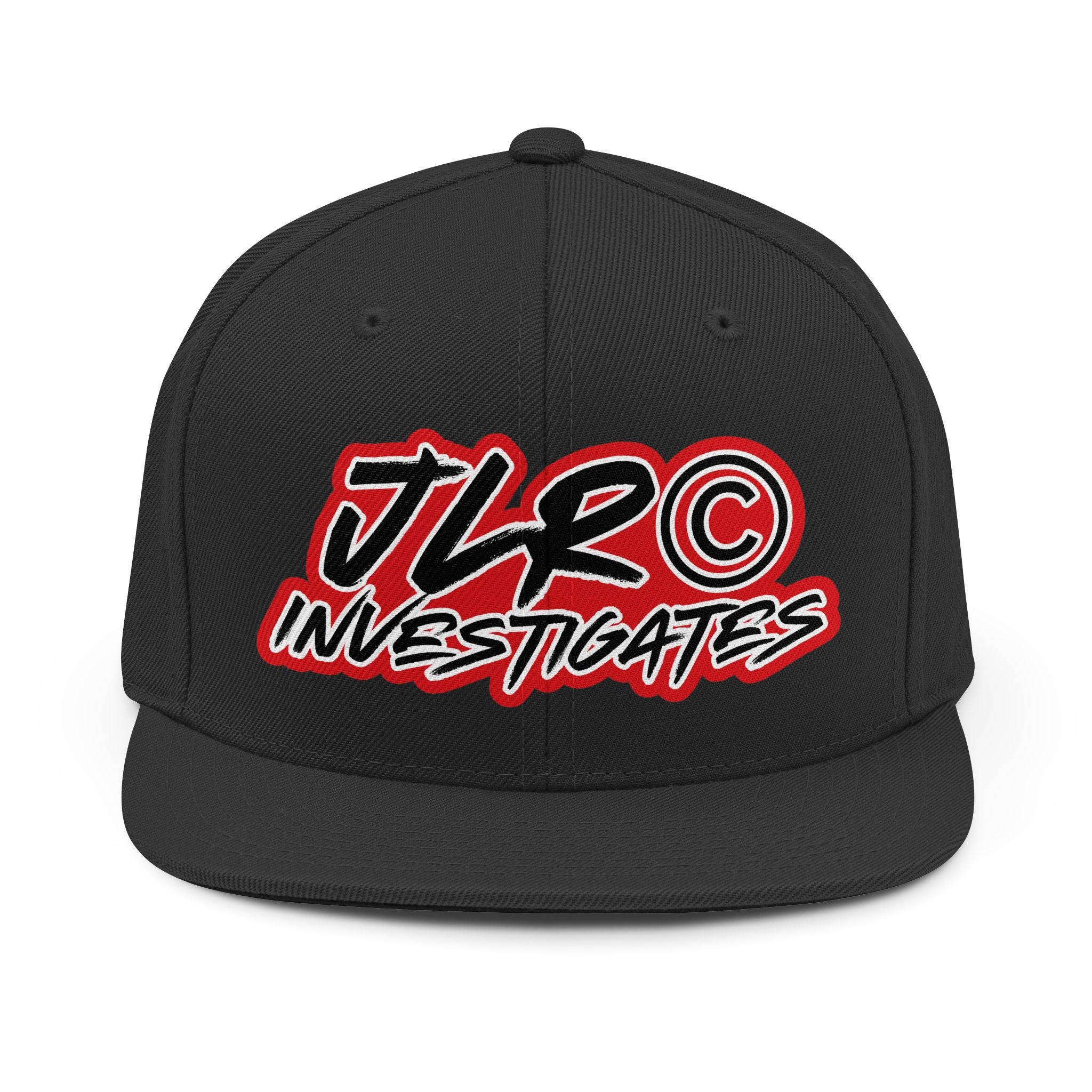 Snapback Hat — "JLR© Investigates" Logo Streetwear Cap