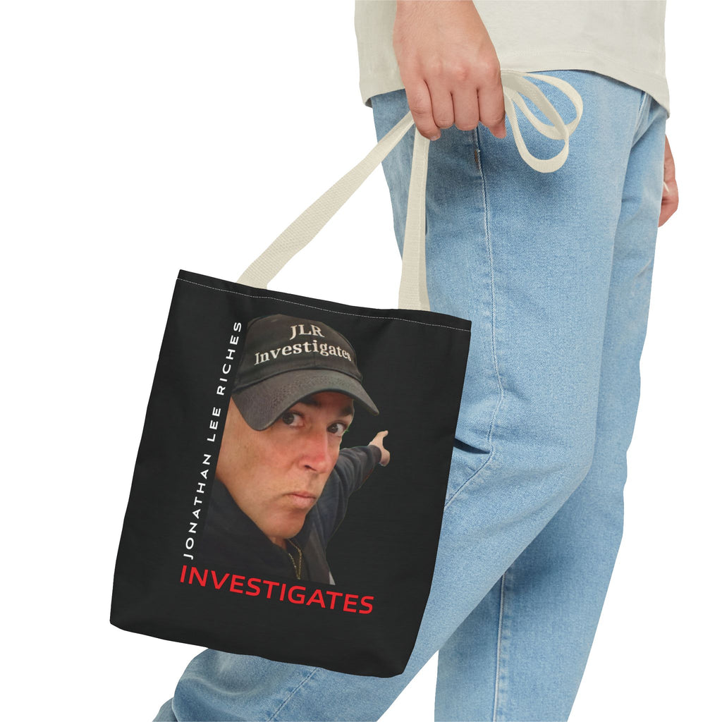 Jonathan Lee Riches Investigates Tote Bag — Investigative Podcast Host Photo Tote