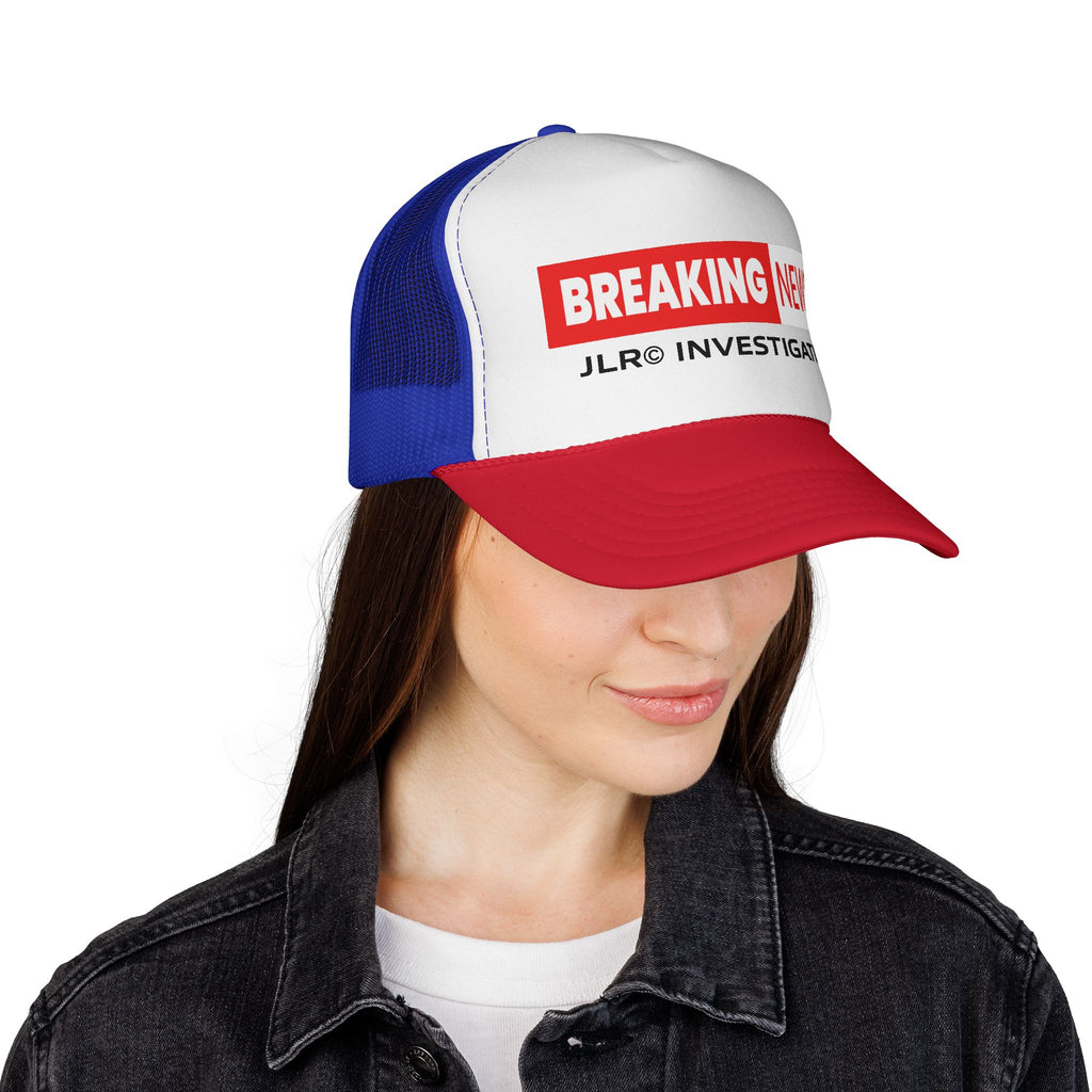 Trucker Cap — "Breaking News: JLR© Investigates Retro Mesh Hat
