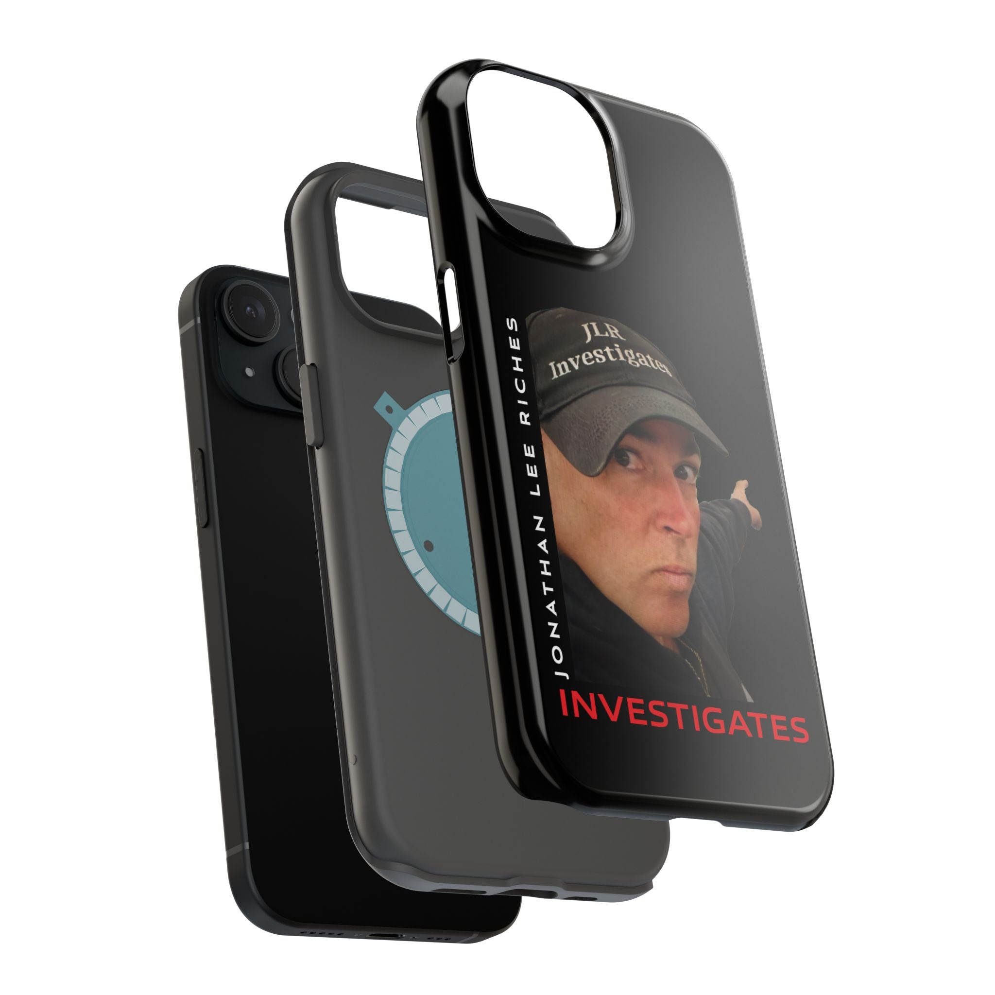 Phone Case — 'JLR© Investigates' Magnetic Impact-Resistant Case with Jonathan Lee Riches Portrait