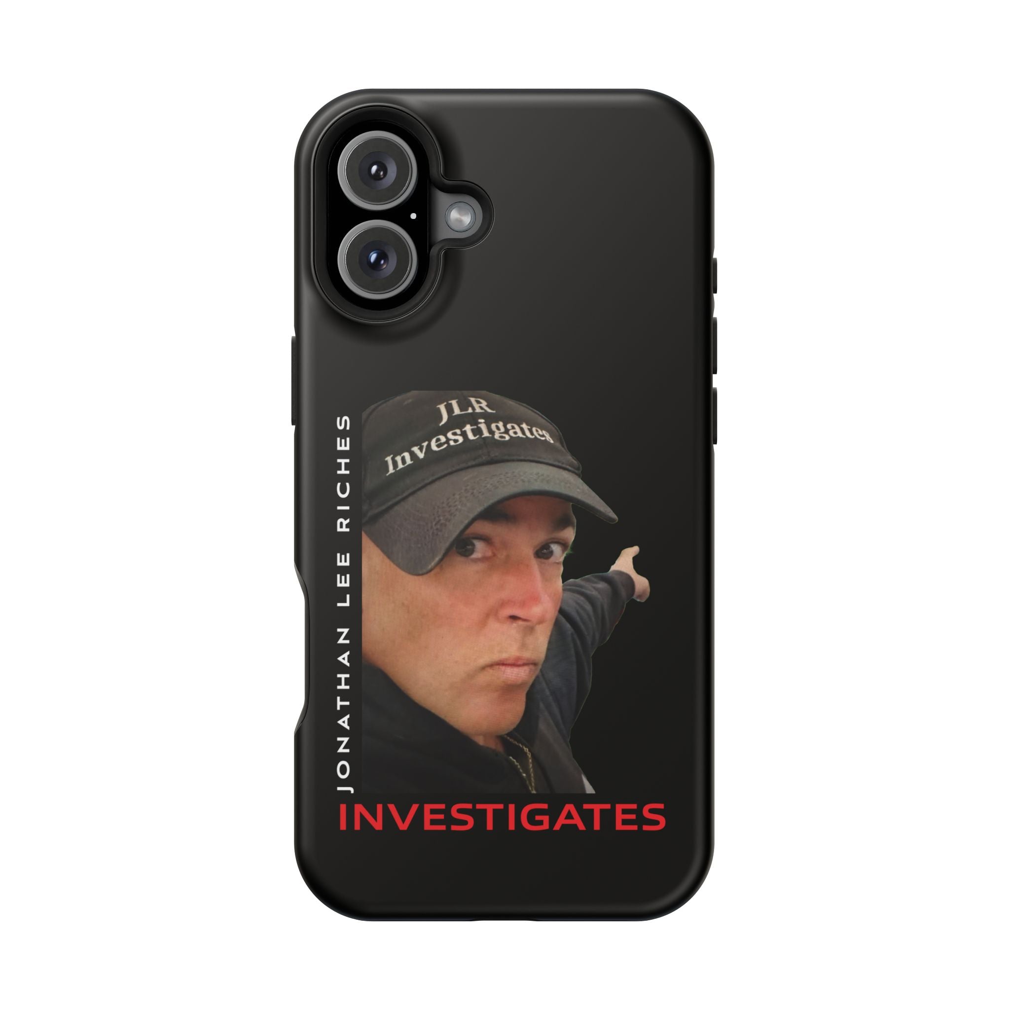 Phone Case — 'JLR© Investigates' Magnetic Impact-Resistant Case with Jonathan Lee Riches Portrait