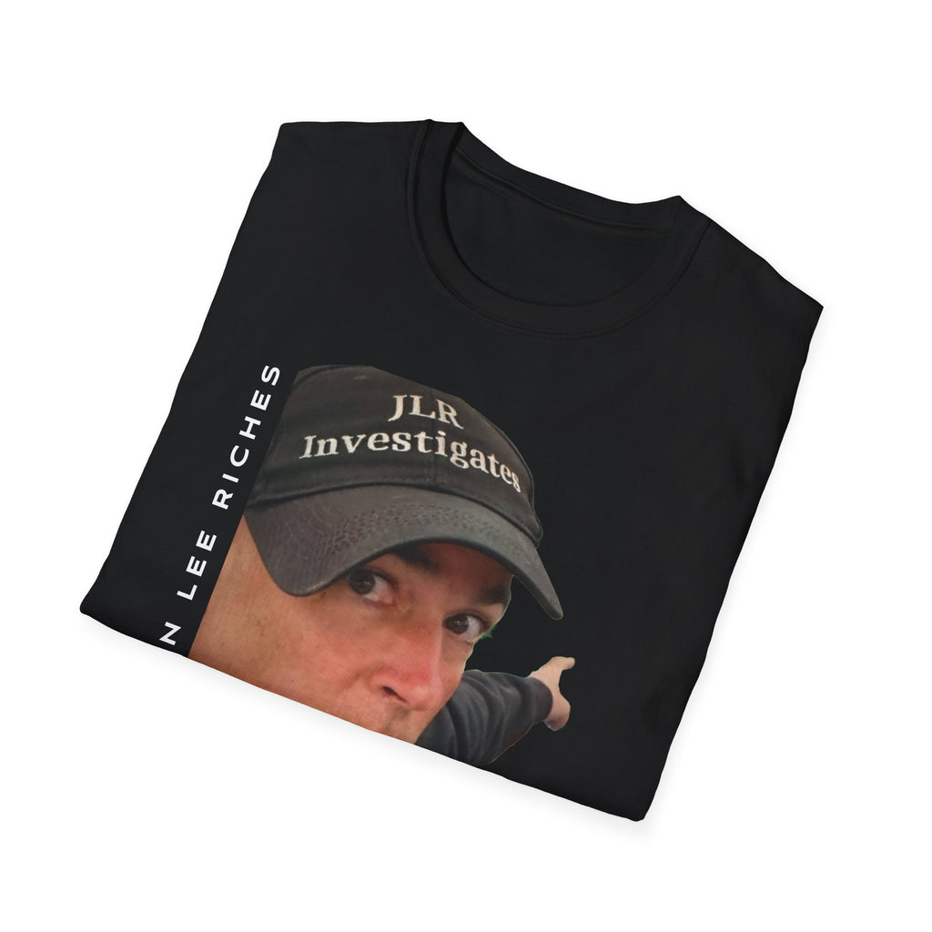 Investigates T-Shirt — Jonathan Lee Riches Investigation Fan Tee