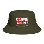 Bucket Hat — "COME ON IN! JLR© Investigates" Retro Investigative Logo