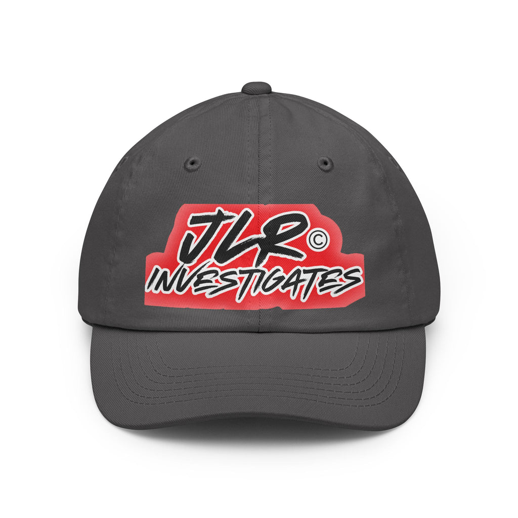 JLR© Investigates dad cap in olive with bold graphic logo print