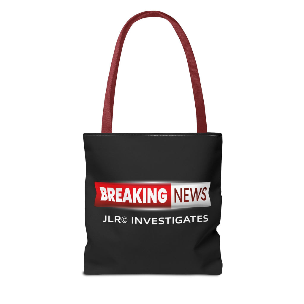 Breaking News Tote Bag — JLR© Investigates Logo Tote